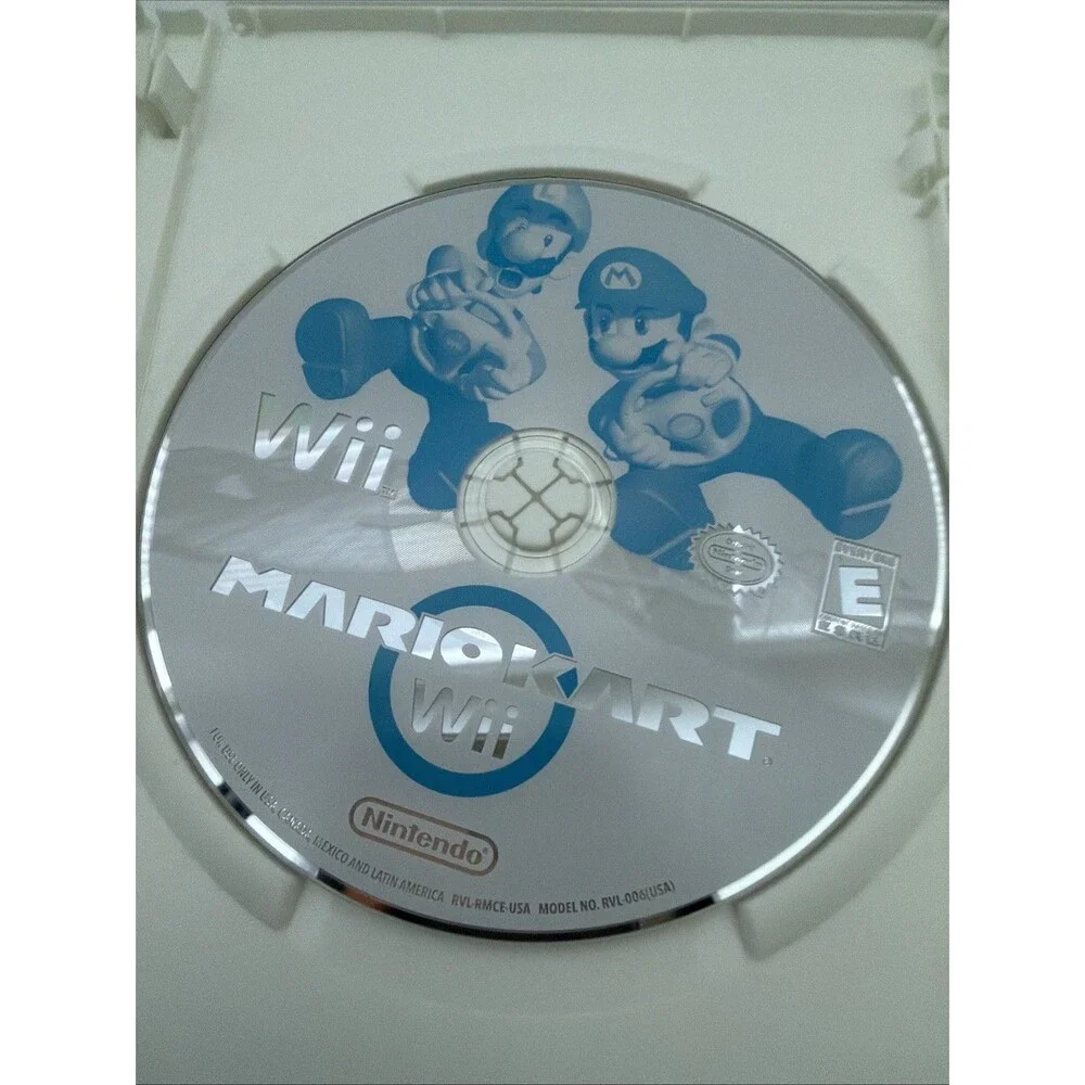 Mario Kart Wii Complete (Nintendo Wii 2008) Bundle With 1 Steering Wheel OEM